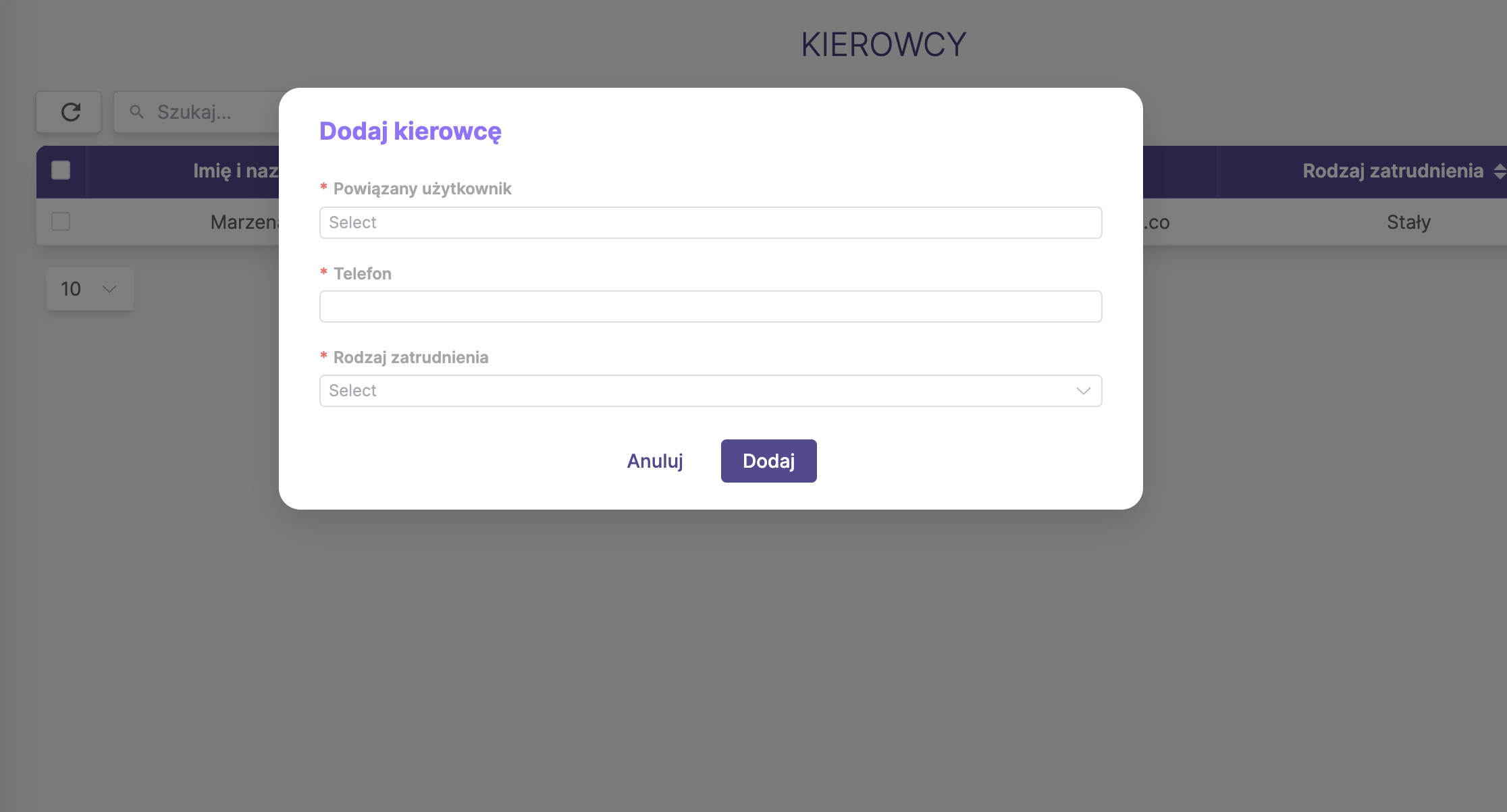 Add drivers