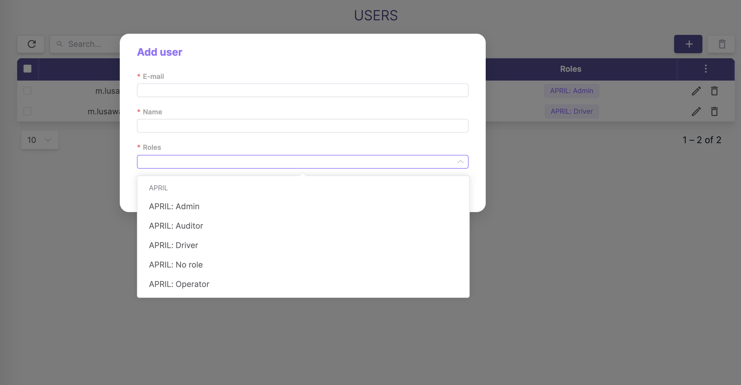 Add user